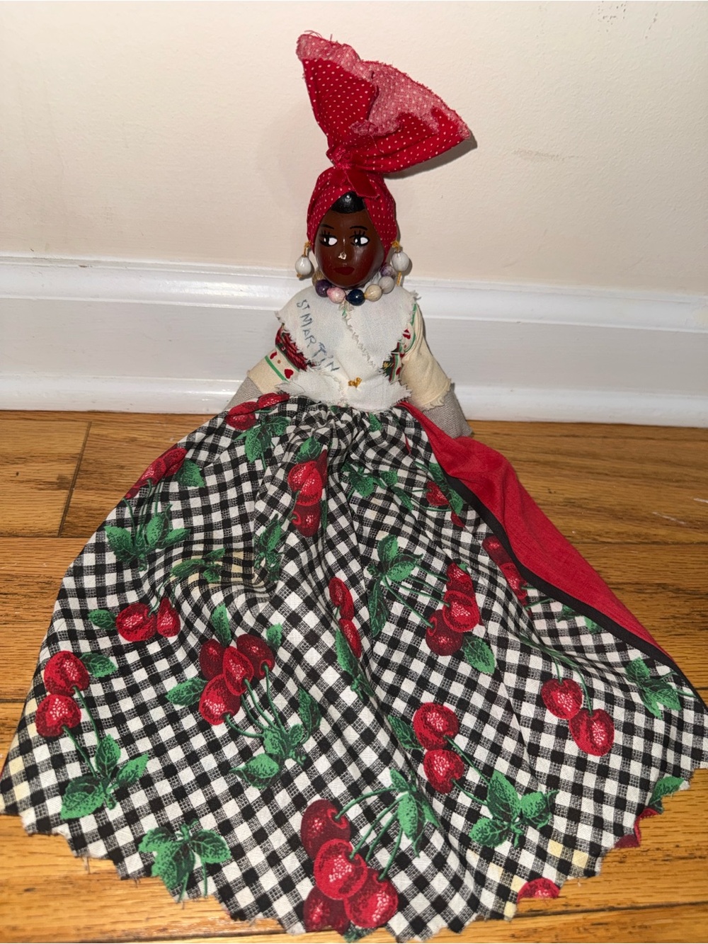 Vintage Handmade Caribbean African Jamaican Doll Miss St. Martin Folk Art rare
